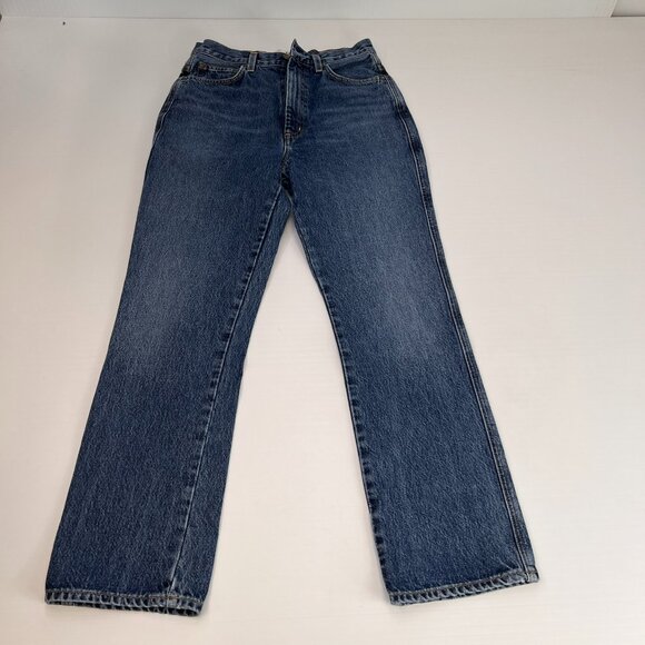 Agolde Jean Women 26 Straight High Rise 26x28 Zip Up Pinch Waist Denim Hype Core